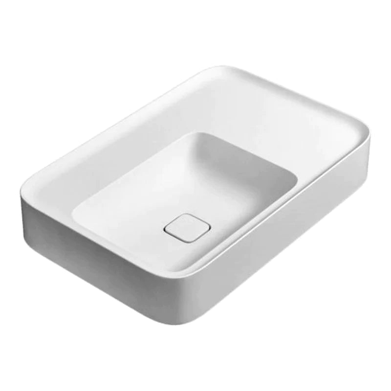 Parisi Cameo Bench Basin 750x500 - No Tap Hole - Gloss White