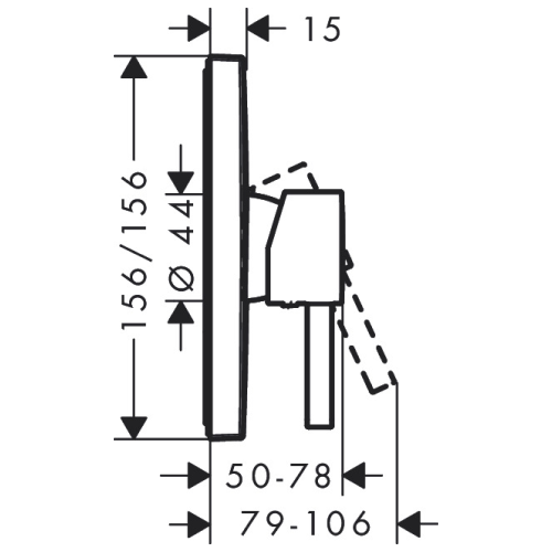 Hansgrohe Finoris Single Lever iBox Universal Shower Mixer with In-Wall Body - Matte White - 76615703 + 01800180