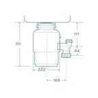 InSinkErator Evolution 150 Food Waste Disposer - Specification
