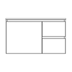 Timberline Florida Ensuite Wall Hung Vanity Urban Ceramic Top 800mm - FLOEV800CURBW