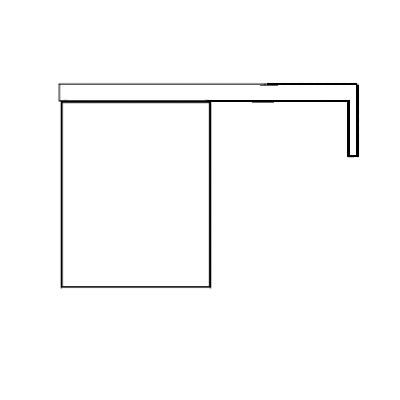 Timberline Oscar Wall Hung Vanity with Top & Basin 800mm Top - Left Offset - OSCV8040LNANW