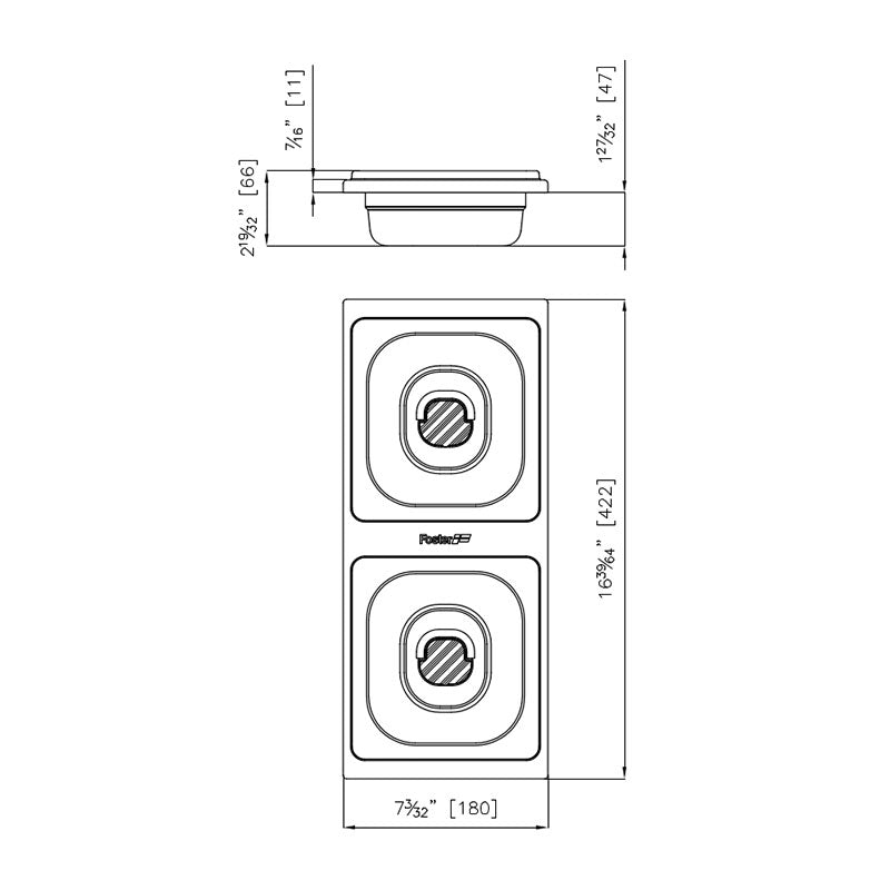 Foster Milano Kit of 2 Stainless Steel Trays Specification