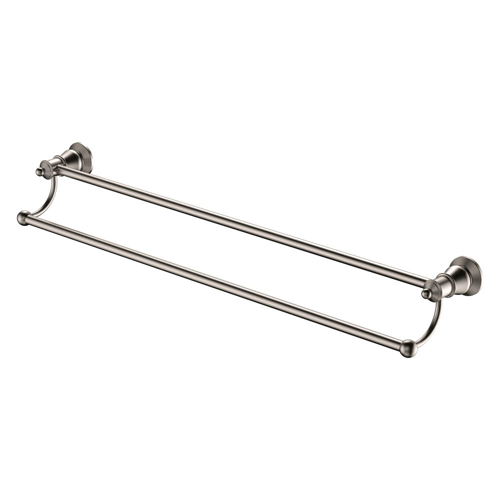 Fienza Lillian Double Towel Rail - Brushed Nickel - 81008BN