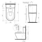 Caroma Luna Plus Cleanflush WFCC 4S Bottom Inlet SC Suite - Spec