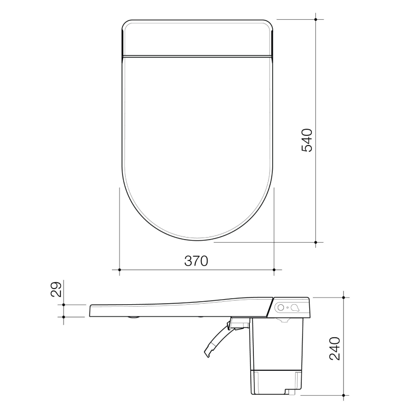 Caroma Urbane II Bidet Cleanflush Easy Height Wall Faced Invisi Suite - 848610W