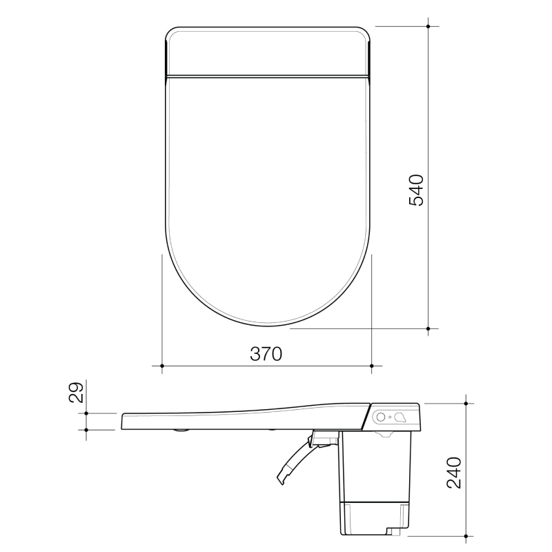 Caroma Urbane II Bidet Cleanflush Easy Height Close Couple Bottom Inlet Suite - 848710W