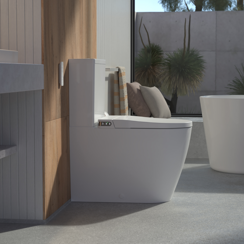 Caroma Urbane II Bidet Cleanflush Easy Height Close Couple Back Entry Suite - 848711W