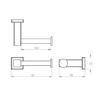 Bathroom Butler 8500 Series Wall Hung Toilet Paper Holder | Specifications
