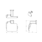 Bathroom Butler 8500 Series Wall Hung Paper Holder w/ Flap | Specifications