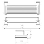 Bathroom Butler 8500 Series Wall Hung Shower Rack - 330mm