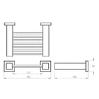 Bathroom Butler 8500 Series Wall Hung Soap Rack - Brushed Stainless Steel - BAAC8530BRSH