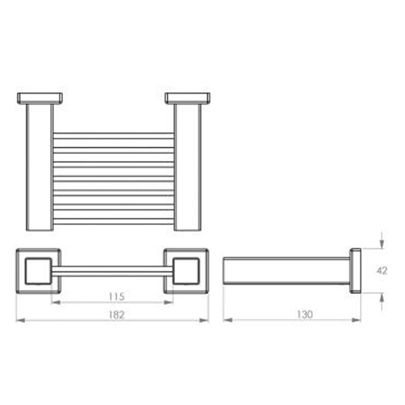Bathroom Butler 8500 Series Wall Hung Soap Rack - Matte Black - BAAC8530MBLK
