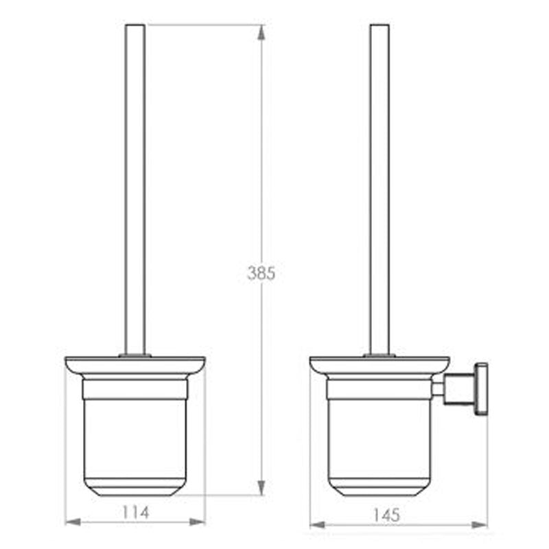 Bathroom Butler 8500 Series Wall Hung Brush Set 