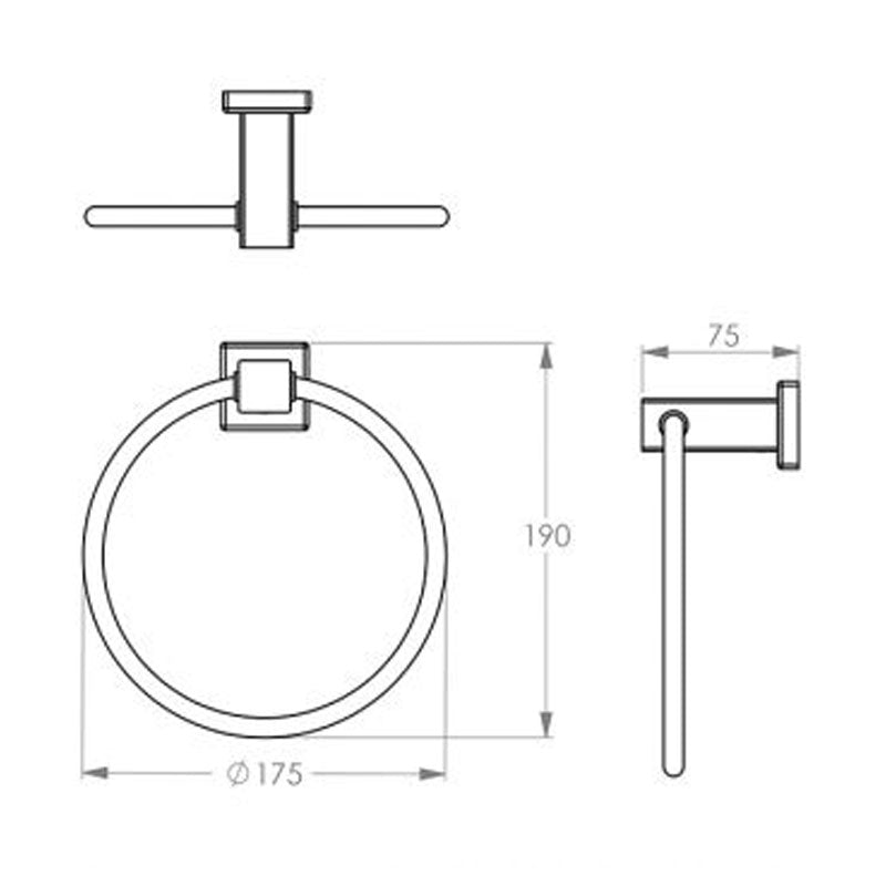 Bathroom Butler 8500 Series Wall Hung Towel Rail 