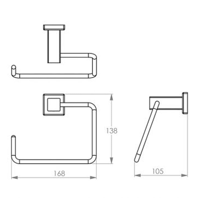 Bathroom Butler 8500 Series Wall Hung Open Towel Rail | Specifications