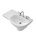Caroma Care 700 Wall Basin - 1 Tap Holes - Gloss White - 873410W