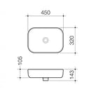 Caroma Luna Above Counter Basin - Specification