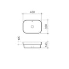 Caroma Luna Inset Basin (without tap landing) Specification