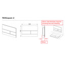 TECEsquare Flush Plate - Brushed Red Gold Optic PVD