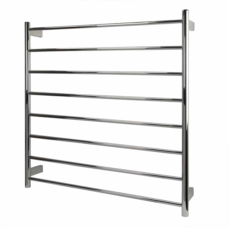 Hotwire Aguzzo Flat Round Stainless Steel Heated Towel Ladder - 900mm (136 Watts)