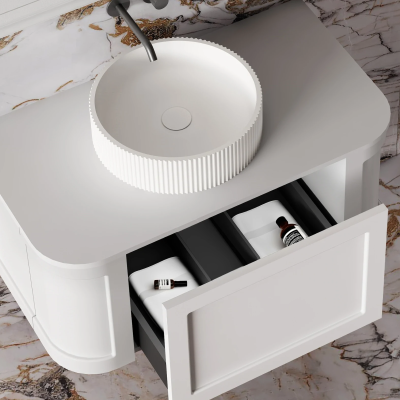 Cassa Design Westminster 900mm Wall Hung Vanity Matte White - WES900MW