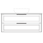 Marquis Pier Wall Hung Vanity with Symphony Top & Basin - 900mm - Pier 3