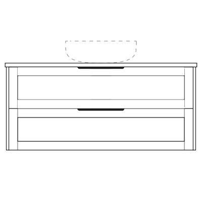 Marquis Pier Wall Hung Vanity with Symphony Top & Basin - 900mm