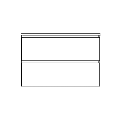 Timberline Oxbow Wall Hung Vanity with SilkSurface Top & Basin 900mm - OXBV900CSSAW