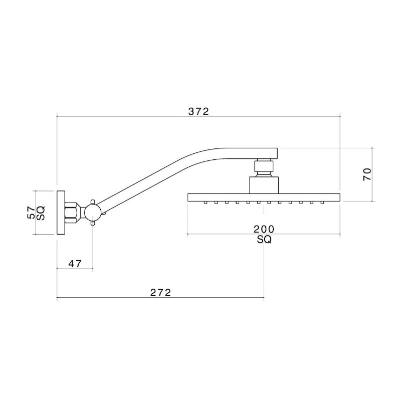 Caroma Quatro Adjustable Shower -  Specification