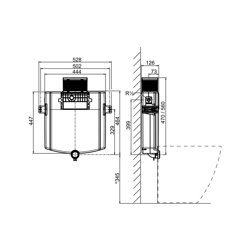 Villeroy & Boch ViConnect Low Level Cistern Specification