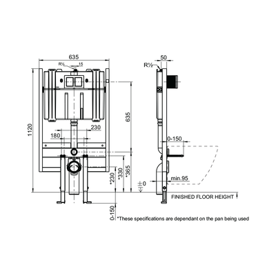 Villeroy & Boch Architectura 3.0 Wall Hung Toilet incl/Villeroy & Boch Cistern Package