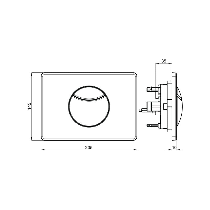 VIlleroy & Boch ViConnect E100 Flush Plate Specification