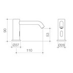 Caroma Liano II Sensor Hob Mounted Soap Dispenser - Chrome - 96390C