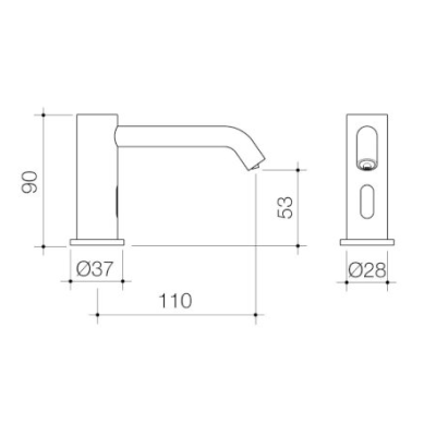 Caroma Liano II Sensor Hob Mounted Soap Dispenser - Chrome - 96390C