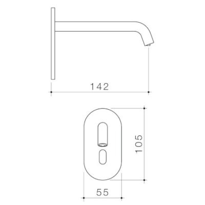 Caroma Liano II Sensor Wall Mounted Soap Dispenser - Gun Metal - 96391GM