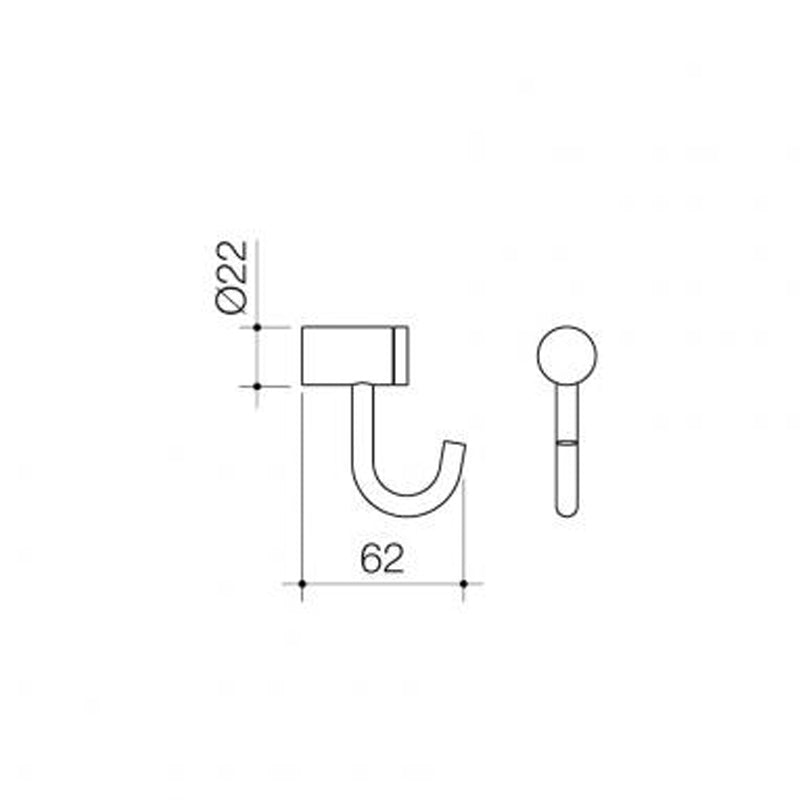 Caroma Titan Robe Hook Specification