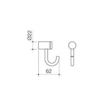 Caroma Titan Robe Hook Specification