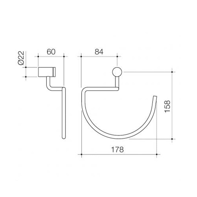 Caroma Titan Towel Ring Specification