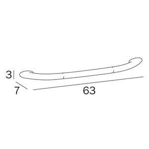 Inda Ego Grab Bar - 63cm Chrome - A1390C