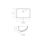 Parisi Nettuno Under Counter Basin No Tap Hole - White - AC130