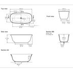Victoria + Albert Amiata 1650mm Freestanding Bath - Matte White - AMTM-N-SM-NO