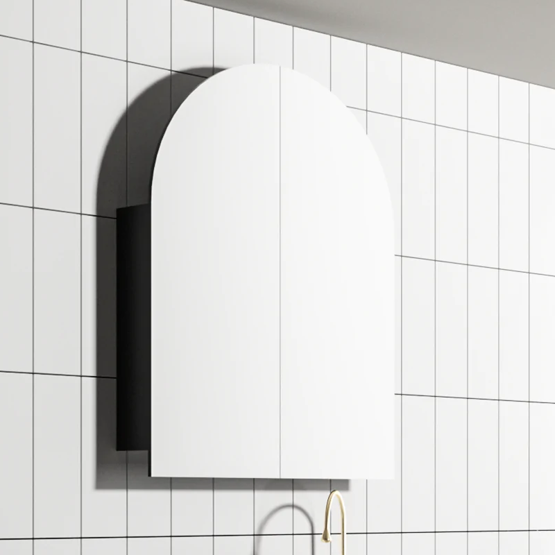 Cassa Design Archied 600mm Matte Black Shaving Cabinet