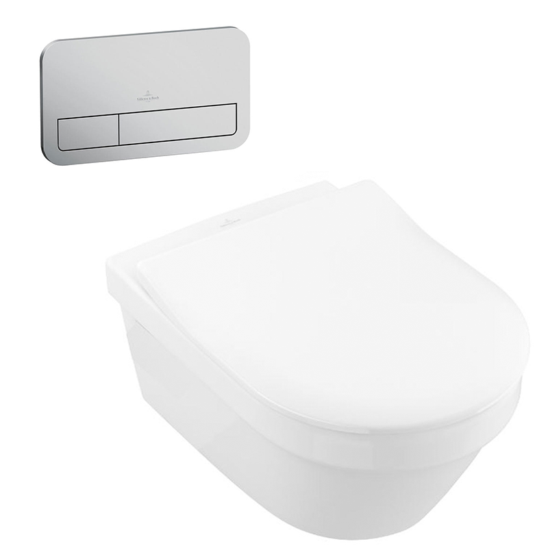 Villeroy & Boch Architectura 3.0 Wall Hung Toilet incl/Slim Seat & VB Cistern Package