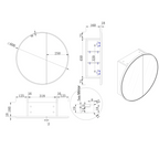Cassa Design Auris 600mm Matte White Round Shaving Cabinet - AURIS600MW