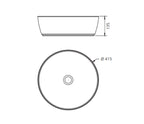Oliveri Naples Counter Top Circular Basin - Black NA3771B