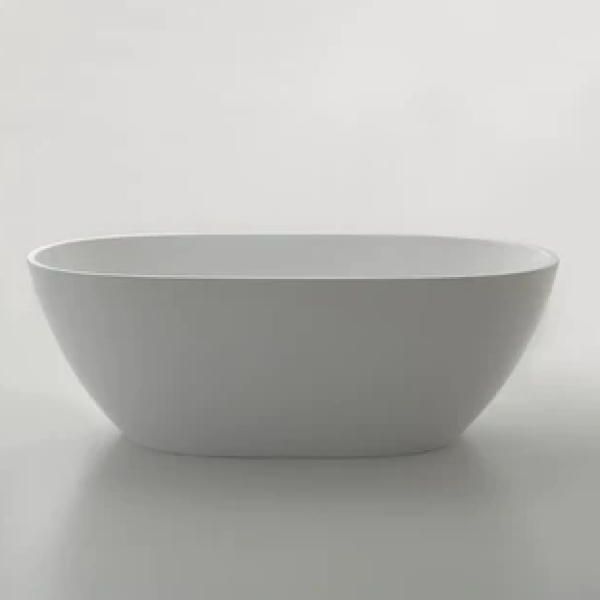Cee Jay 1700mm Egg Shape Acrylic Freestanding Bath No Overflow - Gloss White
