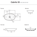 Victoria + Albert Calbrits 55 Above Counter Basin - Gloss White