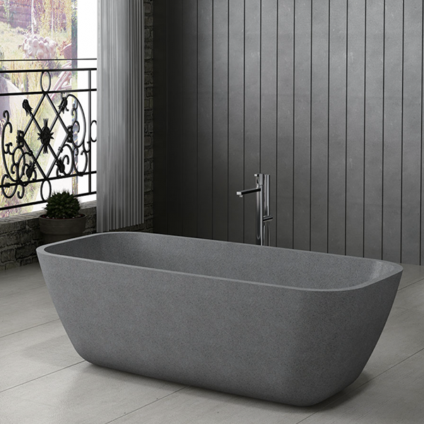 Pietra Bianca Chelsea 1600mm Freestanding Bath - Charcoal - PB4099-16-C
