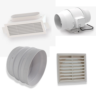 Expella Compact Linear Bar Grille Standard Exhaust Kit - 3LBG240B + 1406530