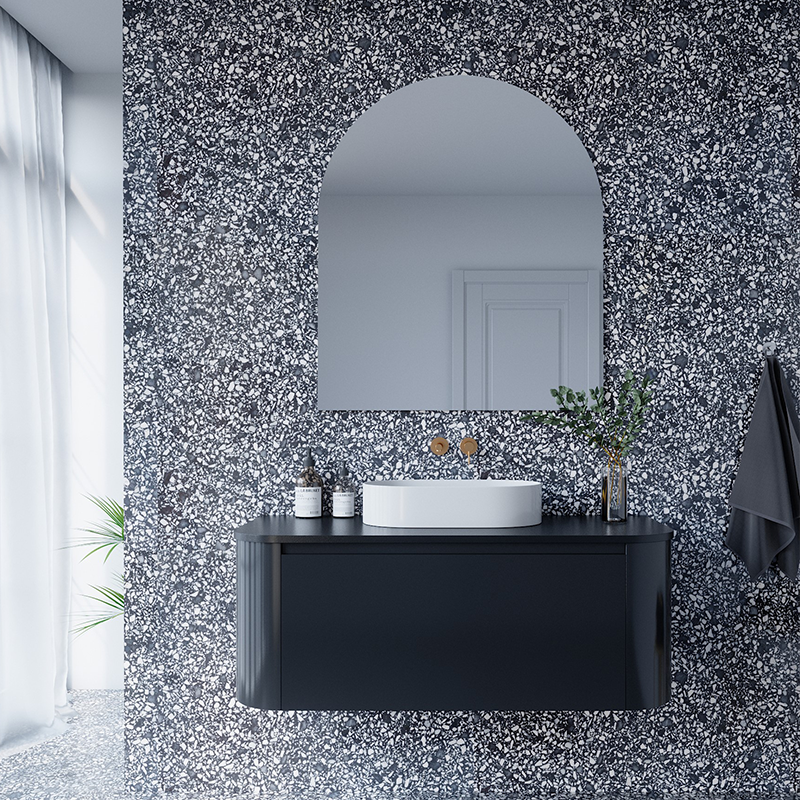 Rifco Contour Wall Hung Vanity 900mm - 12mm Corian Top - CON9S